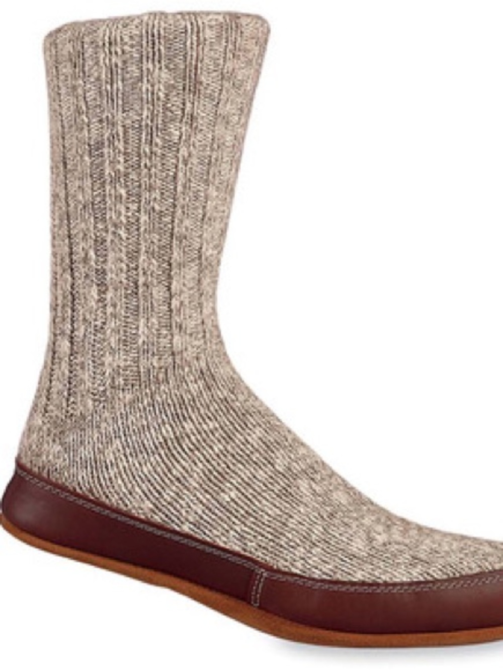 New Wool Blend Acorn The Original Comfort On Earth Leather Slipper Socks